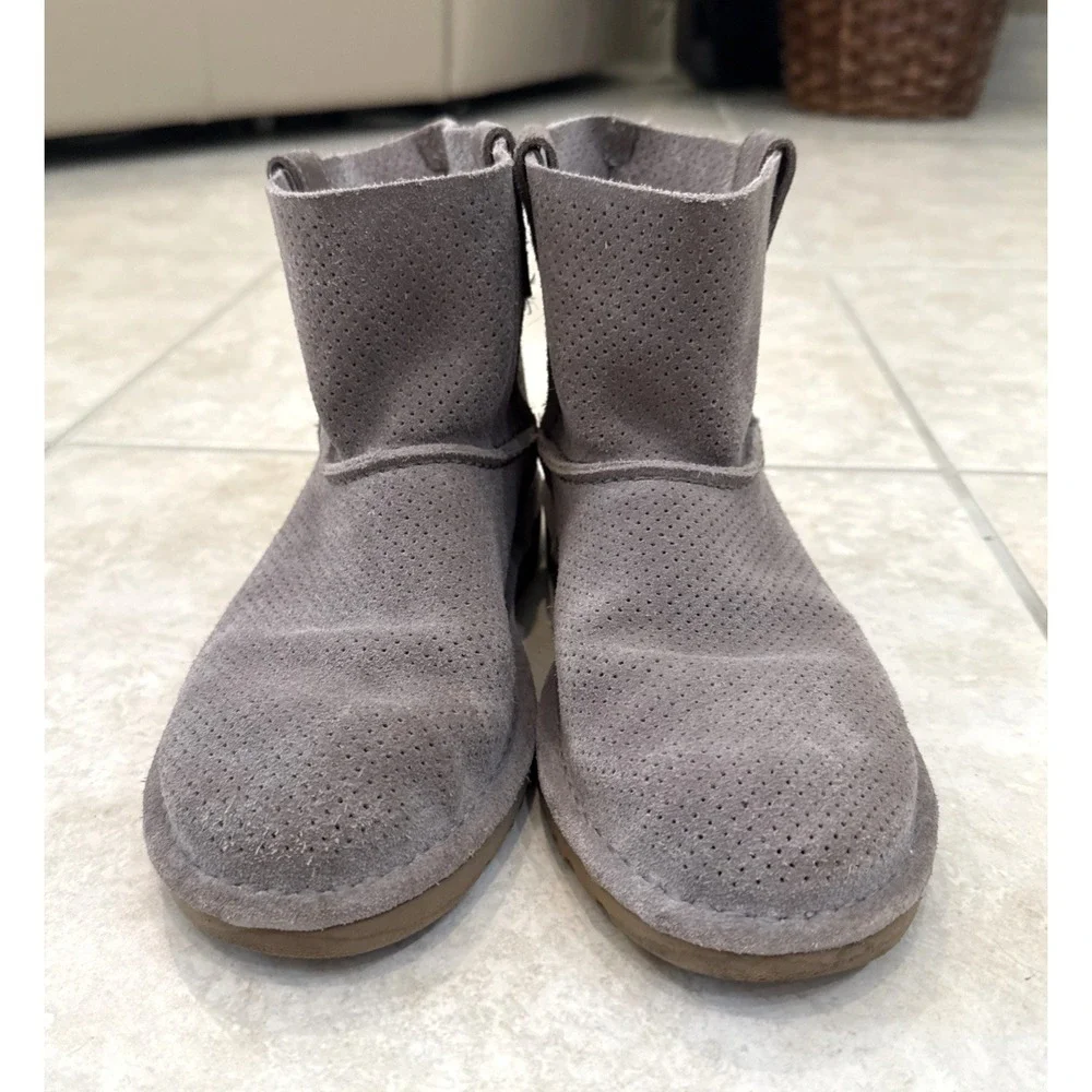 UGG Women's Classic Unlined Mini Perf Boots 1016852 Size 7 Gray Comfort Outdoor